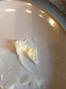 Mouse teeth marks in my butter. Oh yes they did. 